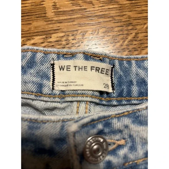 We The Free Blue Denim Deep Trance Sweet Dreams Dropped Boyfriend Jeans 28 - Picture 6 of 11